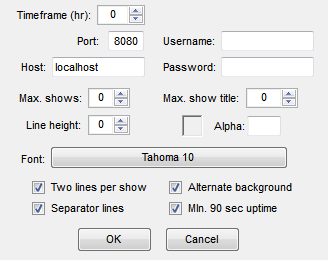 SageTV plugin GUI